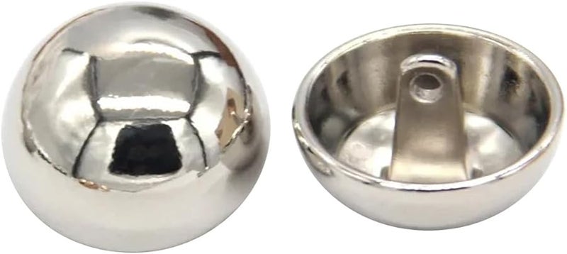 أزرار خياطة معدنية فاتحة اللون 20 مم 6 قطع للمعاطف والسترات الواقية من الرياح وحقائب التريكو - Image 1